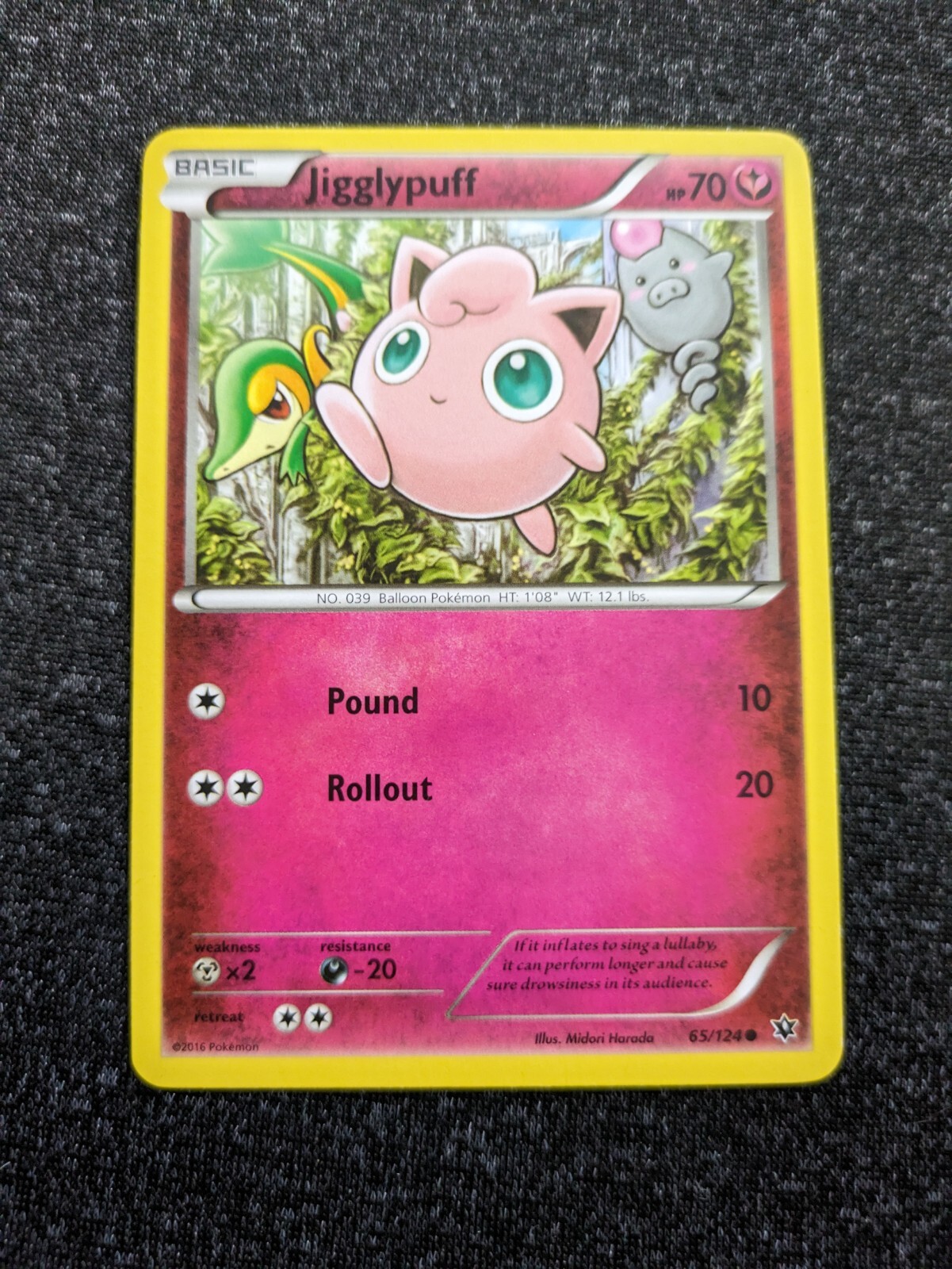 Jigglypuff 65/124- Fates Collide- Common- NM/M