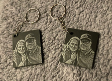 Custom Engraved Acrylic Anniversary Photo Key-rings, Valentines