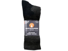 Weatherproof Men's Outdoor Wool Blend Crew Socks, 6-12 Shoe Size, 5 Pairs