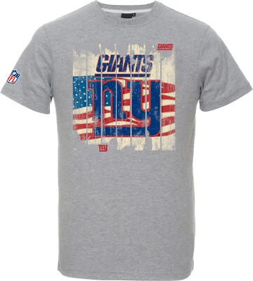 NFL T-Shirt New York Giants NY Picilo grau USA Flagge Football Majestic