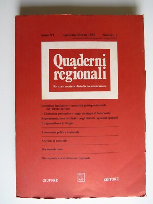 Regionalhefte Gesetzesunordnung... Giuffrè - Gen-Mar 1987