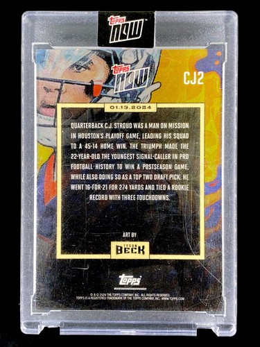 CJ STROUD ROOKIE REFRACTOR ENCASED Rainbow Foil Base RC Card Explosive - TEXANS - Picture 5 of 8