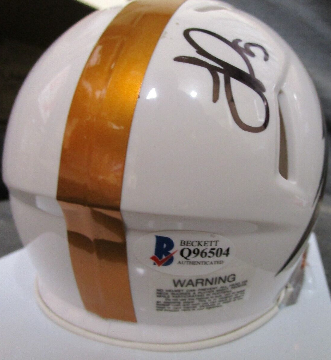 JAYDEN DANIELS COMMANDERS SIGNED ASU SUN DEVILS MINI HELMET BECKETT COA Q96504