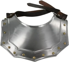 RENAISSANCE ARMOR GORGET NECKPLATE | 1.2mm STEEL DARK WARRIOR ARMORY NECK protec
