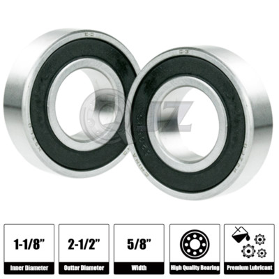 2x 1652-2RS Ball Bearing 2.5in x 1.125in x 0.625in 2RS RS QJZ Free Shipping