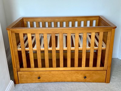 mothercare oak cot bed