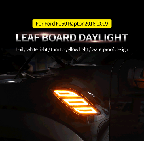 Fender Vent LED DRL Side Marker Light Turn Signal Fit For Ford F150 Raptor 17-19 - Picture 14 of 14
