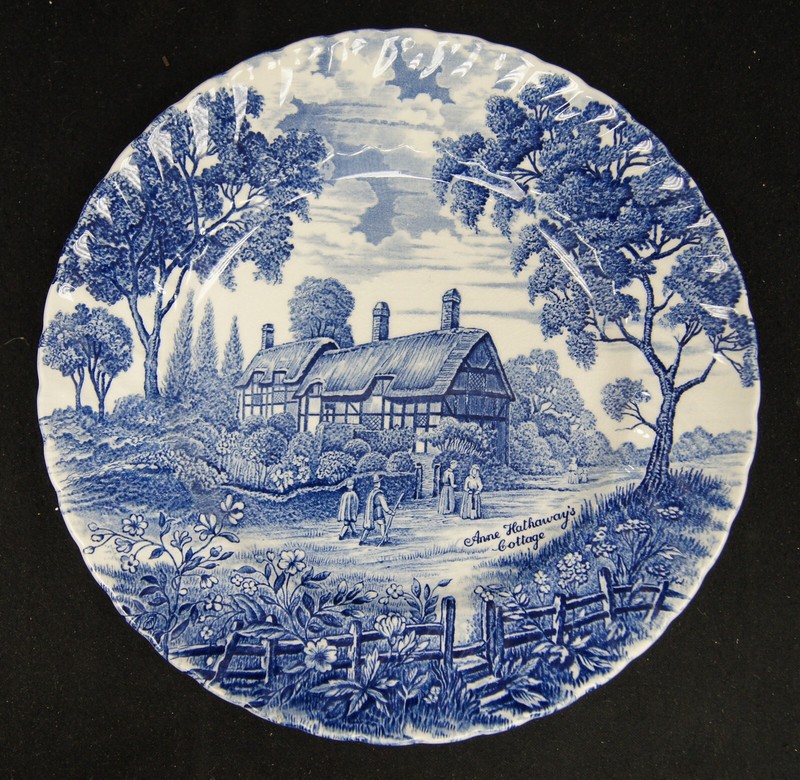 ROYAL ESSEX Ironstone Shakespears Country 9.75" Scalloped Dinner Plate ENGLAND