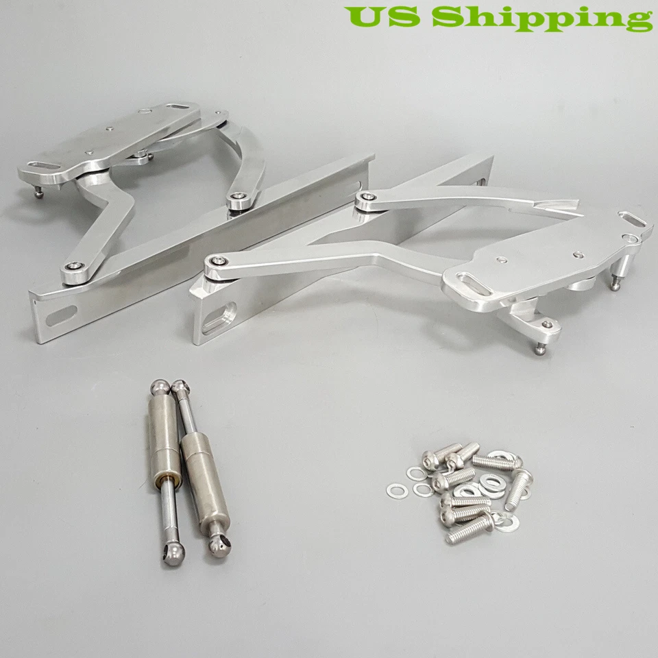 Juego de bisagras de capó pulido para Pontiac Firebird Chevrolet Camaro 1970-1981 aluminio Foto 3 de 4