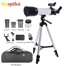 SkyOptikst 90mm Refractor Telescope 500mm Focal Length w/Tripod & Barlow Lens