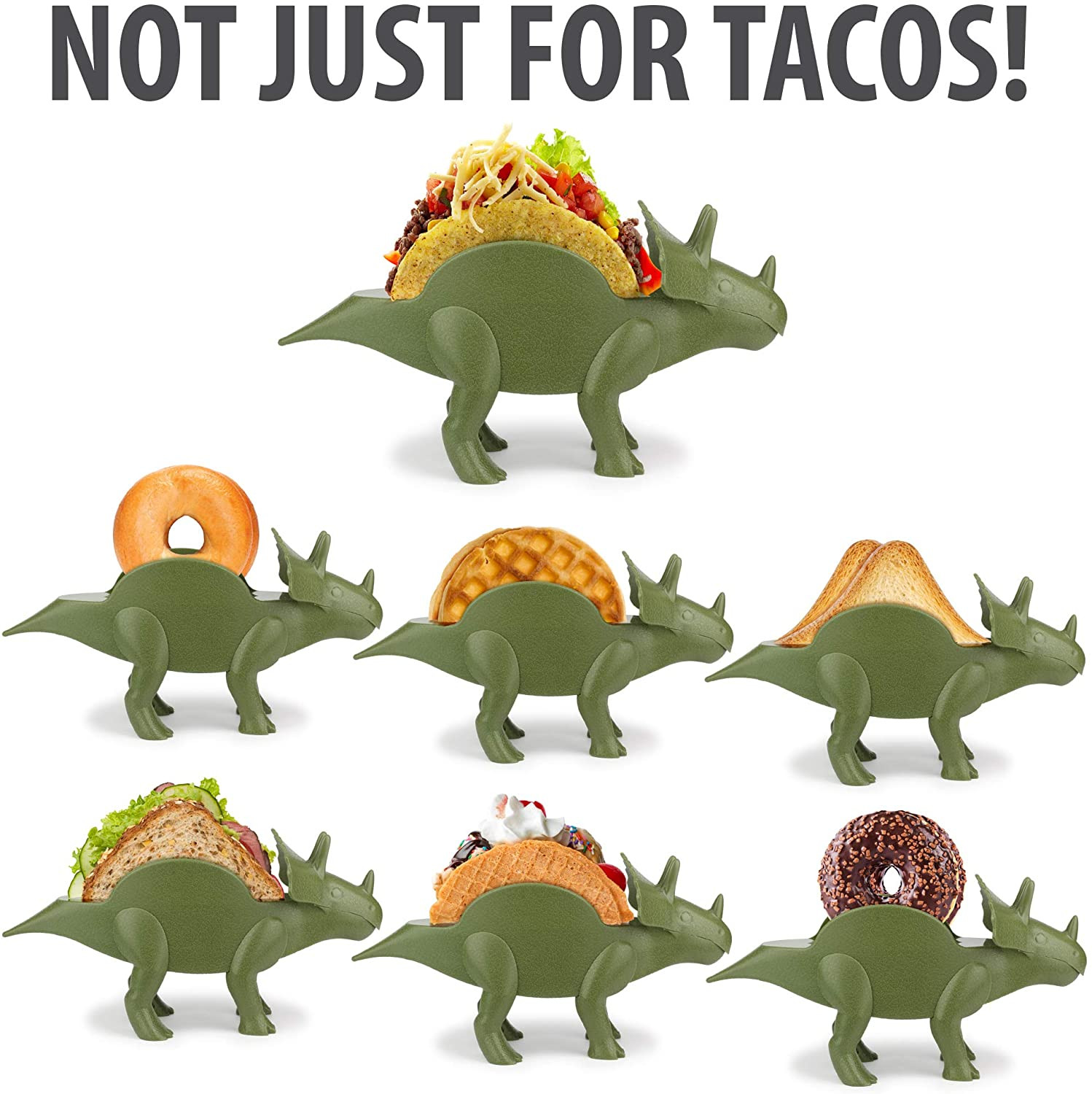  Appetizing ✨Holds 2  Funwares Tricerataco Holder Ultimate Dinosaur Taco Stand
