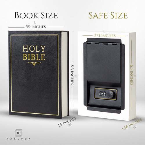 Portable Diversion Book Safe with Secret Compartment (Bible) - Picture 9 of 11
