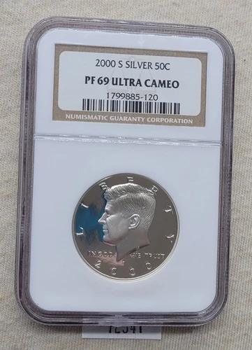 WPCoins ~ 2000-S Silver PF-69 NGC ULTRA CAMEO $0.50 Cent
