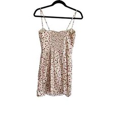 New Reformation Kosta Silk Mini Dress Straight Neck in Pink Women's Size 6