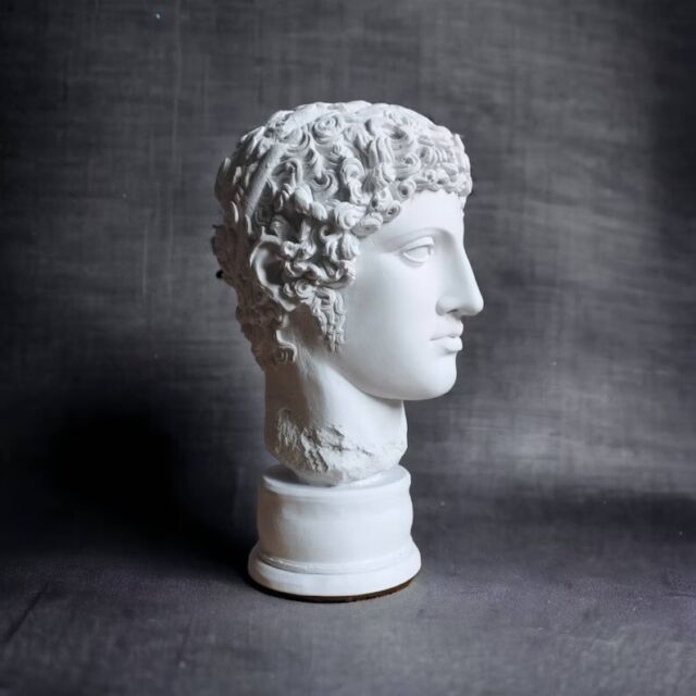 15inc 40 cm White Greek Gods Hermes Bust Statue Art Sculpture Home Office Decor NF10436