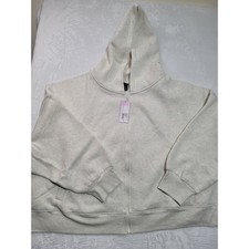 NWT Wild Fable Hoodie Women 4X Heather Grey Full Zip Oversized Sweatshirt