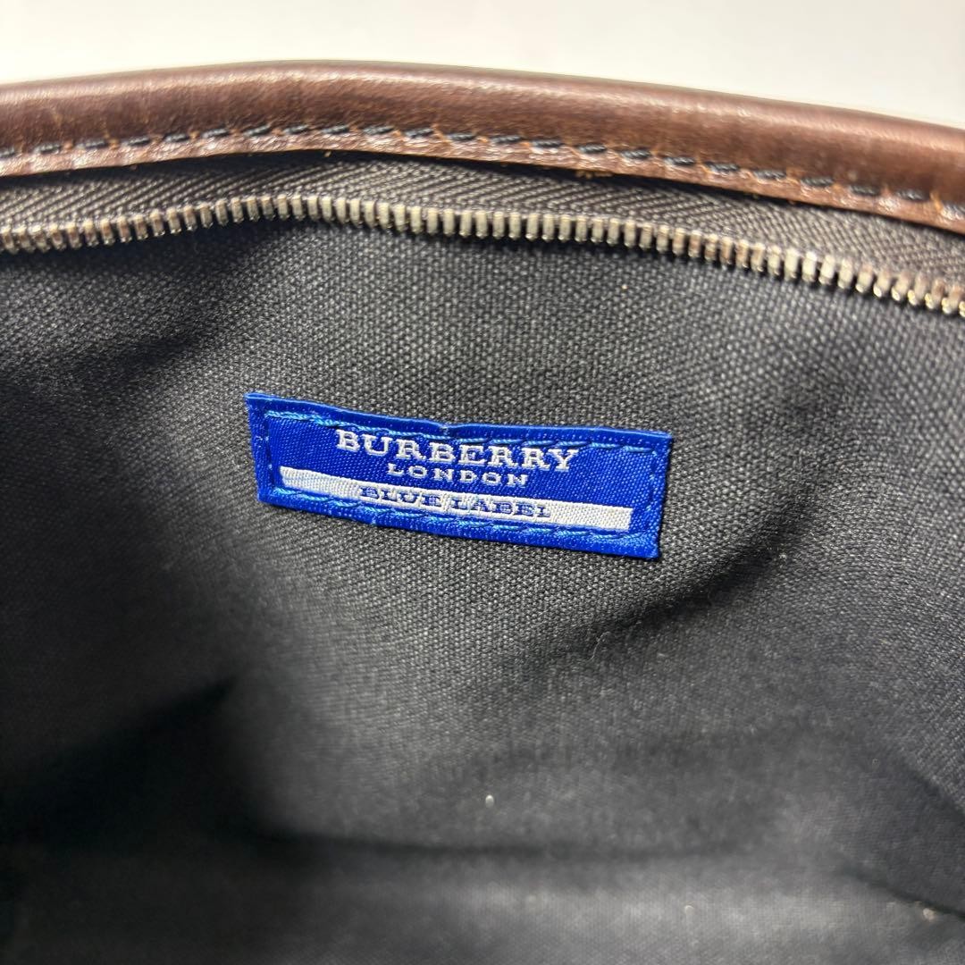 Burberry Blue Label Horse Logo Shoulder Bag Canvas Leather Brown Black New thumbnail 21