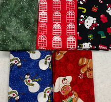 FAT QUARTER BUNDLE OF 5 - FQ1387 - CHRISTMAS, 18"x21"