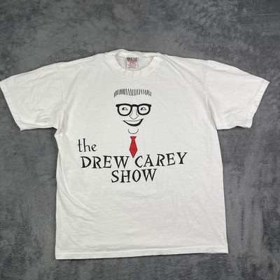Vintage Drew Carey Show Shirt Mens Large White 90s Single Stitch Tv Show Celeb