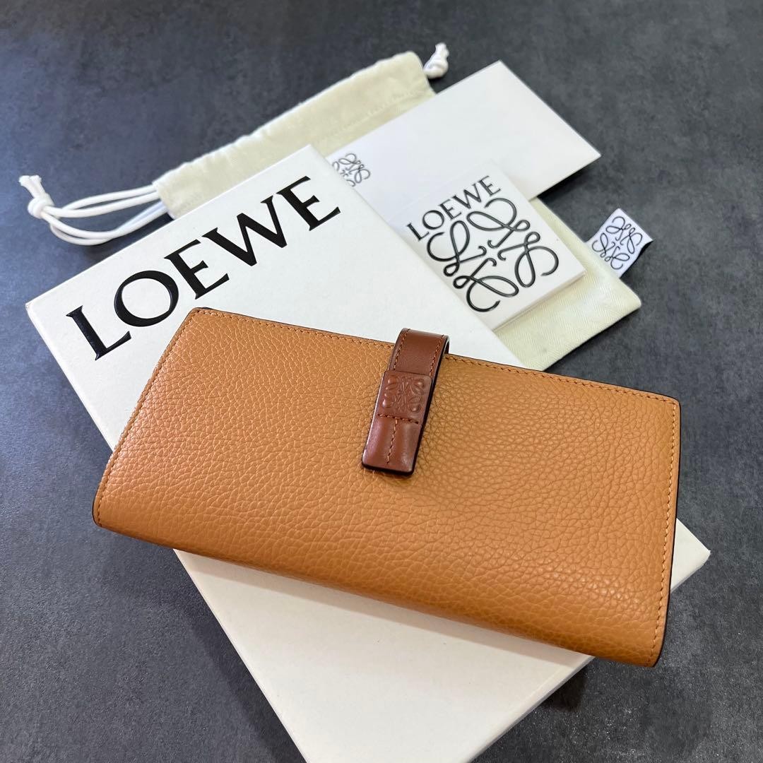 LOEWE Anagram Vertical Wallet Long Wallet Brown | eBay