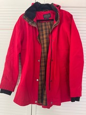Pendleton Weatherproof Red Hooded Jacket with Plaid Lining