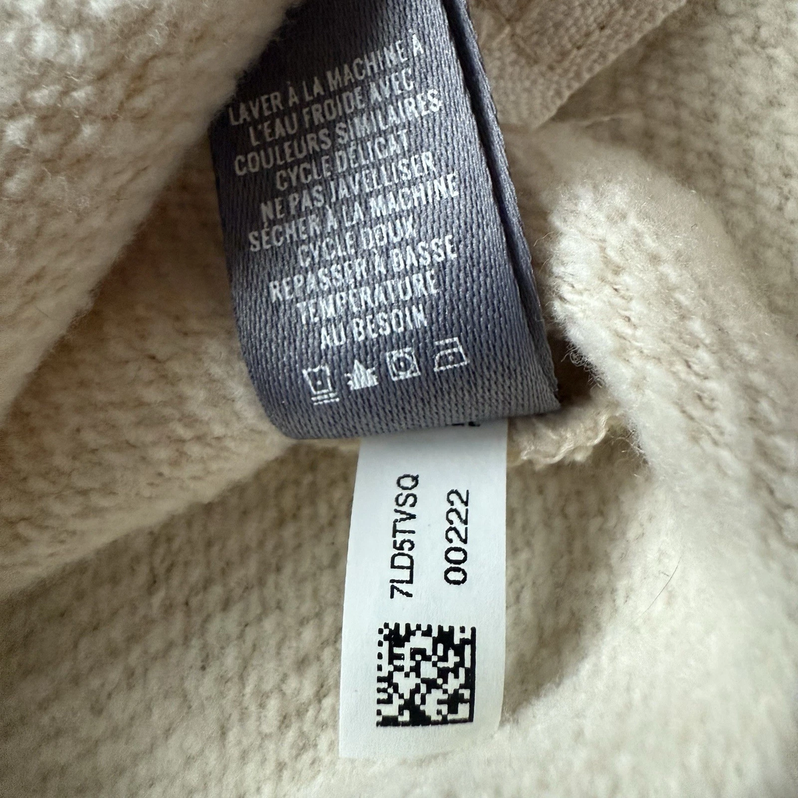 OFF WHITE Felpa Aerie oversize con cappuccio avorio beige panna XXS nuova con etichette