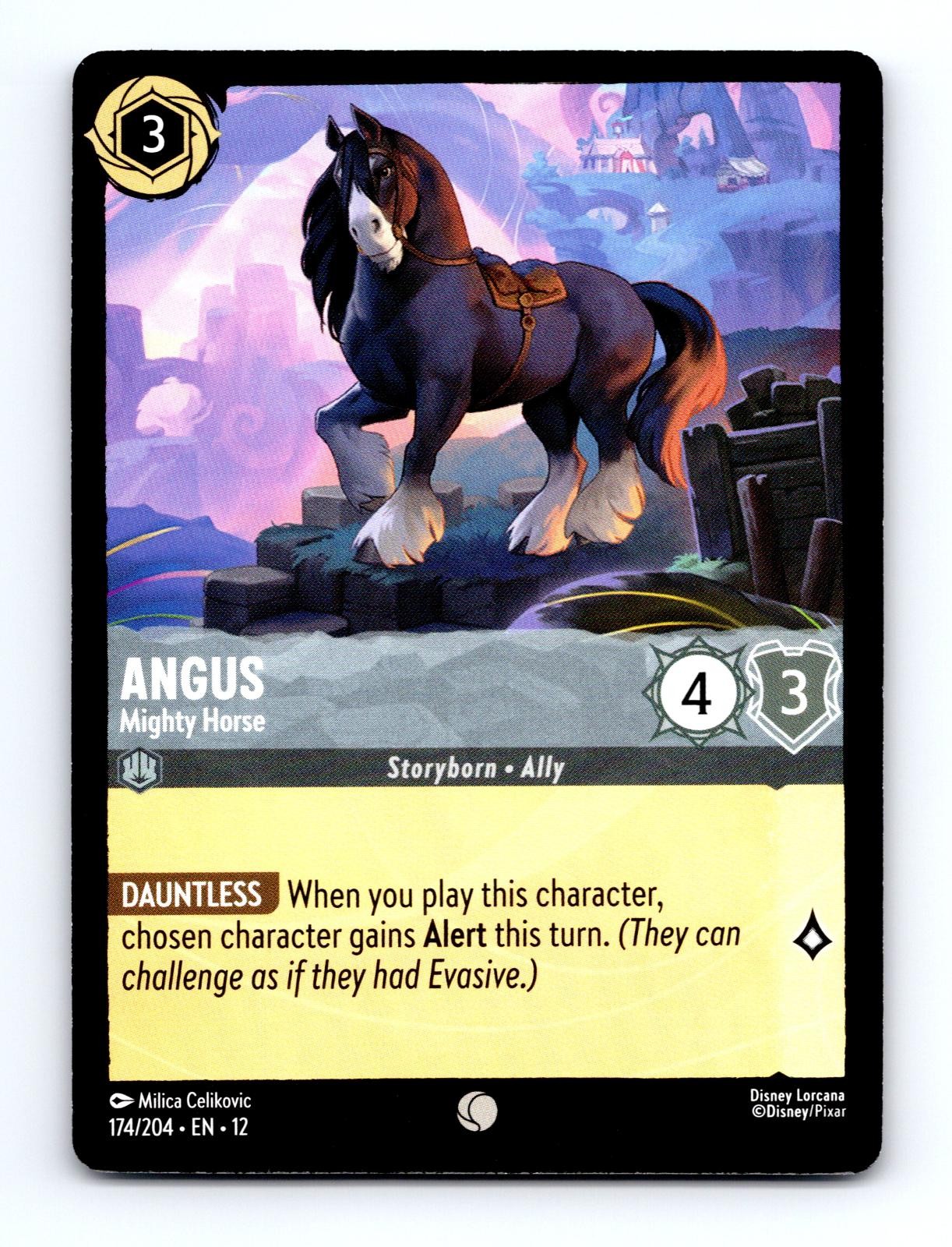 Angus - Mighty Horse 174/204 Common Wilds Unknown Lorcana Near Mint
