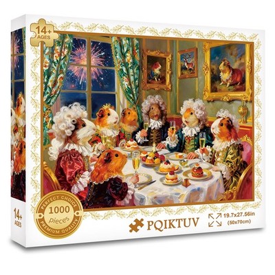 1000 Piece Puzzle Guinea Pig Gathering Animal Nature Jigsaw Game For Adults