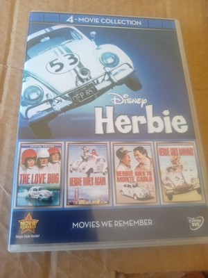 Disney's Herbie  4 Movie Collection Dvd Love Bug  Rides Again Etc Free Ship