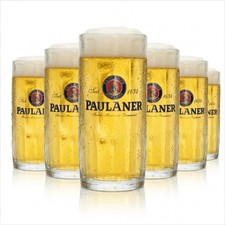 6x Paulaner Bier Glas 0,3l Krug Pils Seidel Sahm Henkel Gläser Humpen Krüge Beer