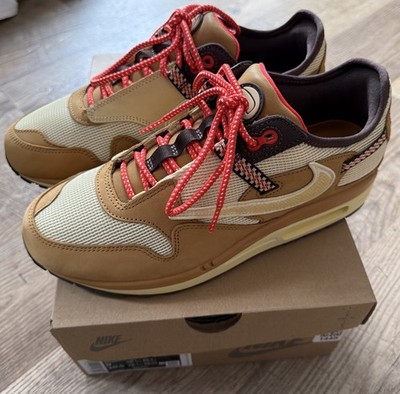 Size 9 - Nike Air Max 1 Travis Scott Cactus Jack Wheat Lemon DO9392-701
