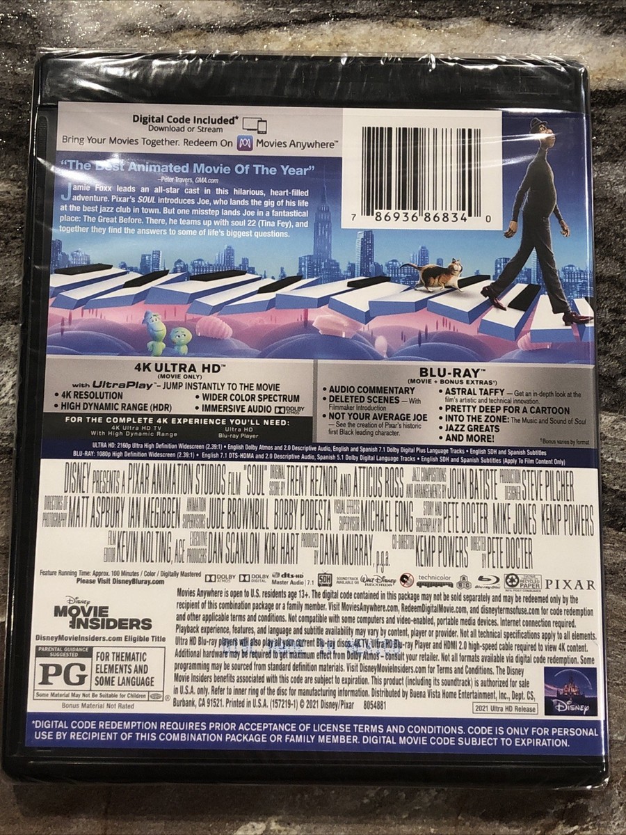 Soul 2020 4K UHD HDR Ultra HD Blu-ray Disney Pixar New Sealed | eBay