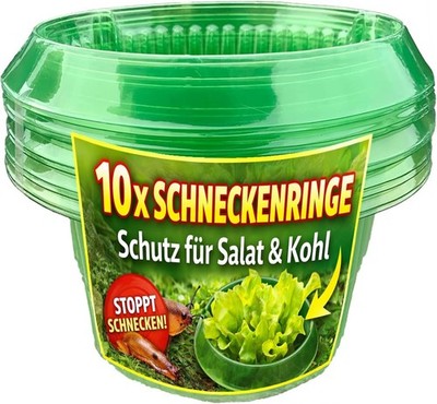 KRONLY 10 Stück XL Schneckenschutzring - natürlicher Schneckenschutz für Salat u