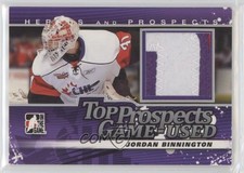 2012-13 ITG Heroes and Prospects Top Game-Used Silver Jordan Binnington 8ec