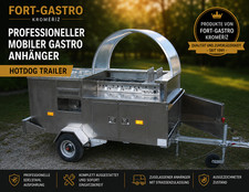 Professioneller Hot-Dog Verkaufsanh&auml;nger  Edelstahl FORT-GASTRO  TOP Zustand T&Uuml;V