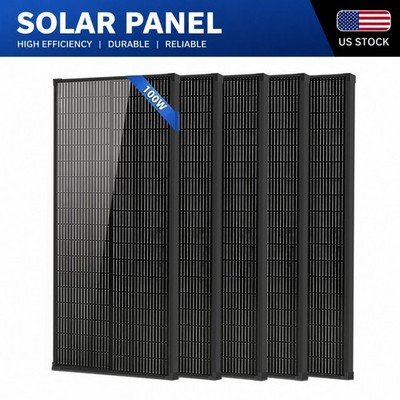 AeternaSol 5Pack 100W Solar Panel Mono 18V N-Type PV Off-Grid RV Home Roof Boat
