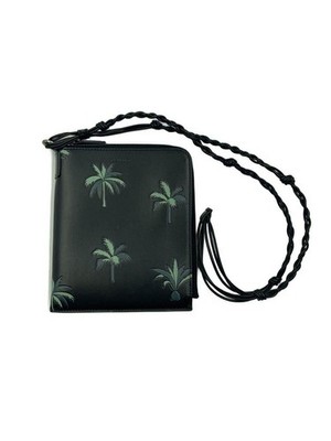 JIL SANDER Shoulder Bag Leather Blk Total Pattern Used