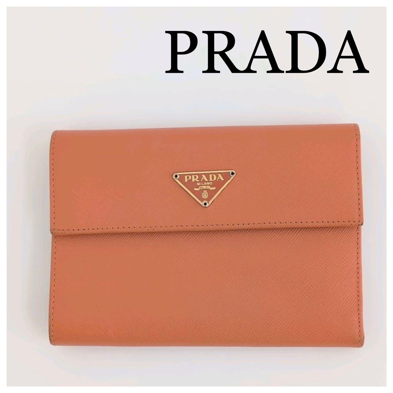 Prada Bi-Fold Leather Wallet in Timeless Black