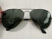 RAYBAN RB3025 W0879 3N AVIATOR GUNMETAL AUTHENTIC FRAMES SUNGLASSES 58-14 EUC