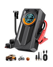 Jump Starter with Air Compressor Battery Jumper Starter Portable Car Battery ...