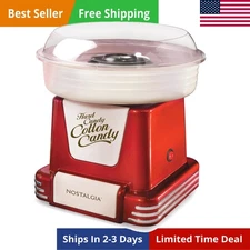 Cotton Candy Machine - Retro Cotton Candy Machine for Kids with 2 Reusable Co...