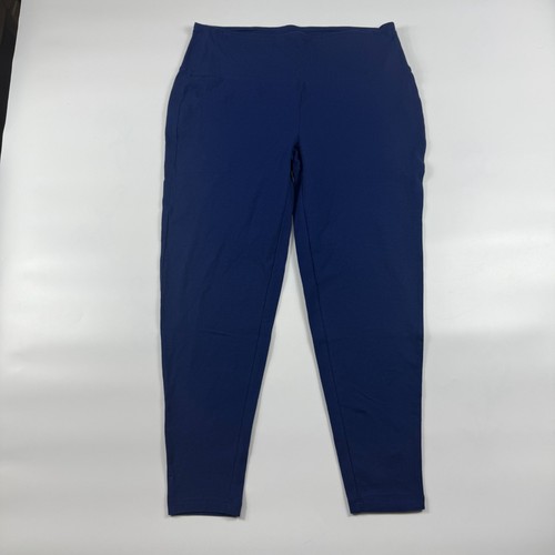 Zenana Leggings Womens 3X Blue Super Soft Comfy & Stretchy High Waisted Pull On - Picture 3 of 8