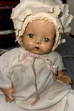 1930  s Composition And Cloth Little Buttercup Horsman 18  Baby Doll Chubby