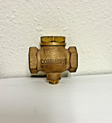 3/8” FNPT Horizontal Inline Check Valve BRASS GV38 #CB38 - Conrader 