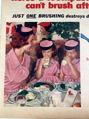 Gleem Tooth Paste Print Ad 1955 Atlanta AJC Procter Gamble Pretty Girls Mom