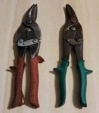 Lot 2 Midwest 6716L Chipped, Wiss M2 Lever Tin Snips Straight Cut READ