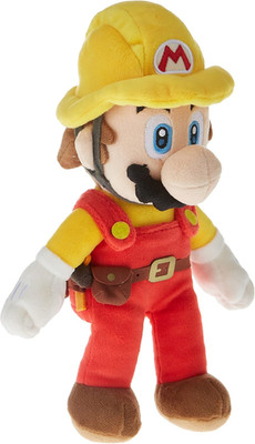 1731 Super Mario Maker 2 - Builder Mario Plush, 9.5'', Yellow