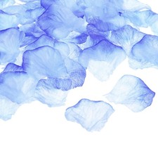 2000Pcs Artificial Rose Petals Silk Flower Decoration Gradient Blue