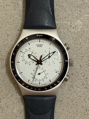 SWATCH Watch SIBERIAN Irony Chrono YCS4003 1999 Chronograph Swiss W/ New Battery