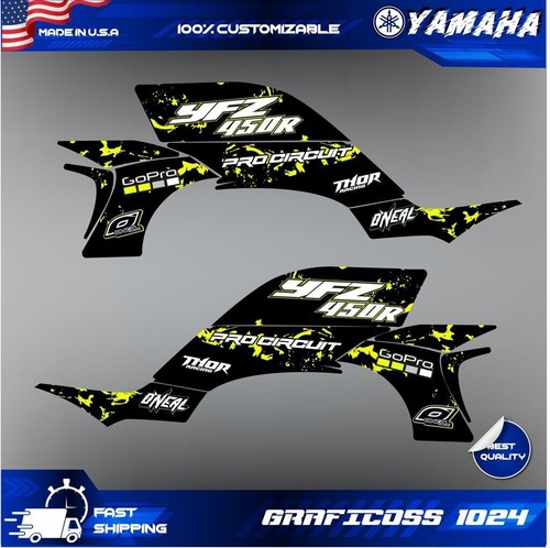 Graphics Decals Stickers Kit Yamaha YFZ 450 For 2003 2004 2005 2006 2007 2008 - Picture 3 of 7